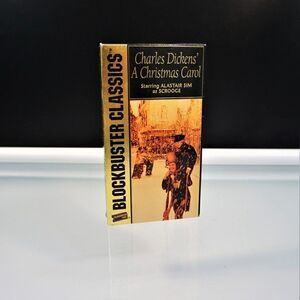 A Christmas Carol Charles Dickens Blockbuster Classic VHS 1951 Alastair Sim